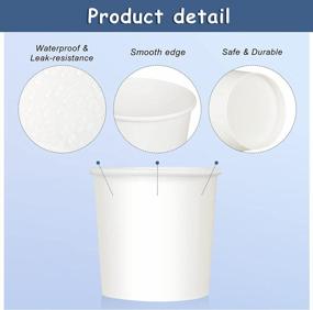 img 2 attached to Aodaer 120 Pieces Paper Ice Cream Cups Disposable Soup Bowls With Plastic Spoon White Disposable Dessert Bowls Ice Cream Sundae Cups Disposable Dessert Containers Party Treat Cups, 12 Ounce