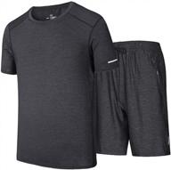 summer sports suit for men: tebreux 2-piece jogger sweatsuit for comfortable athletic wear logo