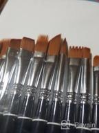 img 1 attached to 12 Professional Paint Brushes Set For Kids & Adults - Ideal For Acrylic, Water Color, Easter, Halloween And Face Painting review by John Goerge