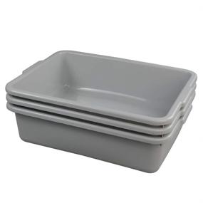 img 4 attached to 🚰 Ggbin Plastic Commercial Basin 3 Pack: Durable and Convenient Wash Basin Trio