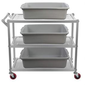img 2 attached to 🚰 Ggbin Plastic Commercial Basin 3 Pack: Durable and Convenient Wash Basin Trio