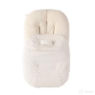 🛋️ premium minky removable slipcover for newborn lounger – soft & safe – beige, fits 29 x 17 x 4 inches infant padded lounger logo