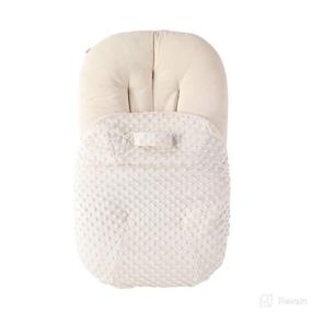 img 4 attached to 🛋️ Premium Minky Removable Slipcover for Newborn Lounger – Soft & Safe – Beige, Fits 29 x 17 x 4 Inches Infant Padded Lounger