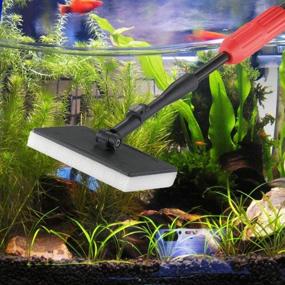 img 3 attached to 🐠 AquaticHI Premium 6 in 1 Aquarium/Fish Tank Cleaning Tool: Algae Brush, Scraper, Fish Net, Sponges, Gravel Rake - Perfect for Long Deep Fish Tanks!