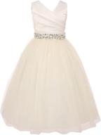 ivory rhinestone communion flowers 10 girls' clothing : dresses logo