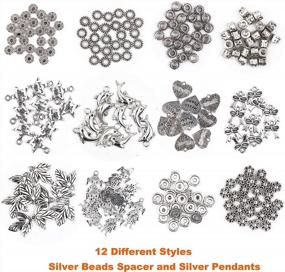 img 1 attached to 420Pcs 24 Style Spacer Charms And Pendants For DIY Jewelry Making Supplies – Silver And Gold Charms For Bracelets And Necklaces, By EuTengHao