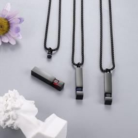 img 3 attached to Keep Memories Close: MILACOLATO'S Elegant 2-Piece Cremation Urn Pendant Necklace Set