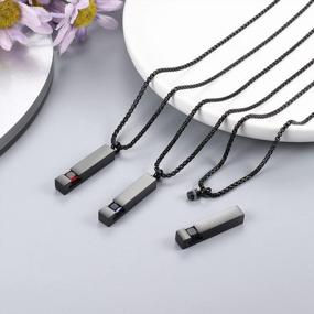 img 2 attached to Keep Memories Close: MILACOLATO'S Elegant 2-Piece Cremation Urn Pendant Necklace Set
