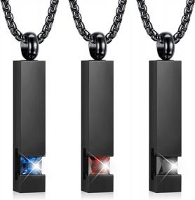 img 4 attached to Keep Memories Close: MILACOLATO'S Elegant 2-Piece Cremation Urn Pendant Necklace Set