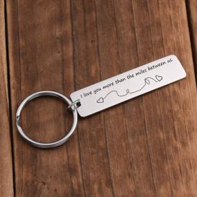 img 2 attached to PiercingJ Personalized Custom I Love You Keychain For Driver Trucker Husband Valentines Gift