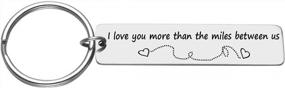 img 4 attached to PiercingJ Personalized Custom I Love You Keychain For Driver Trucker Husband Valentines Gift