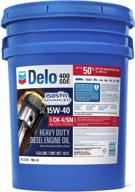5 gallon pail of delo 400 sde sae 15w-40 motor oil (part number 222290428) logo