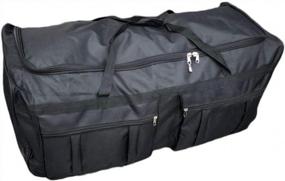 img 2 attached to Колесный сумка большого размера для путешествий, спорта и хранения - 46-дюймовый размер с военным дизайном для мужчин.