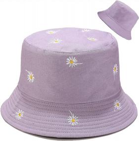 img 4 attached to Cute Reversible Bucket Hat For Women - Ideal For Beach And Fishing - Double-Sided Wear