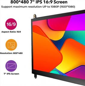 img 2 attached to EVICIV Portable Monitor 5", Raspberry Display, 1024X600P Resolution, Built-In Speakers, Flicker-Free, Wall Mountable, MDS-5B01, HD