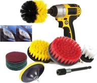 🧹 cpc-brush drill brush power scrubber cleaning kit - 10pcs drill brush attachment for bathroom, grout, tub, shower, kitchen, floor, tile, corners, pool, car wheels, grill logo