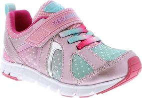 img 1 attached to 👟 Girls' Athletic Shoes - TSUKIHOSHI Strap Closure, Machine Washable, Slip Resistant, Non Marking