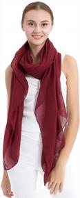 img 4 attached to Elevate Your Evening Look With LMVERNA'S Sheer Large Shawl Wrap
