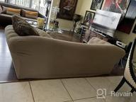 img 1 attached to Revamp Your Living Room With H.VERSAILTEX Stretch Sofa Cover - Perfect Fit For 3 Cushion Couch, Thick Jacquard Fabric, Elastic Bottom - Available In Chocolate review by Laura Valenzuela