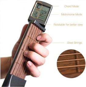 img 3 attached to Master Guitar Chords Anywhere With The Portable Pocket Practice Tool - Includes Rotatable Chords Chart Screen And Battery!