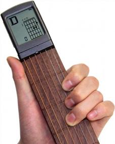 img 4 attached to Master Guitar Chords Anywhere With The Portable Pocket Practice Tool - Includes Rotatable Chords Chart Screen And Battery!