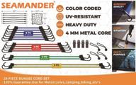 seamander 29-pack heavy duty outdoor bungee cord assortment - includes 10", 18", 24", 32", and 40" bungee cords, 8" canopy/tarp ball ties, 1 cargo net, and 4 tarp clips logo