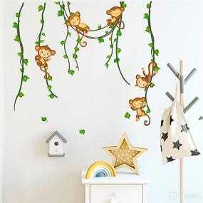 img 4 attached to Wondever Climbing Stickers Animals Playroom