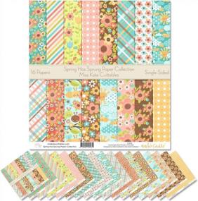 img 4 attached to Spring-Themed Scrapbook Paper Pack - Premium Specialty Single-Sided Collection, 12"X12", Includes 16 Sheets - By Miss Kate Cuttables