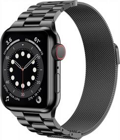 img 4 attached to Wolait Stainless Steel Magnetic Loop Bands For Apple Watch - Adjustable And Upgraded For Ultra Series 8/7/6/5/4/3/SE