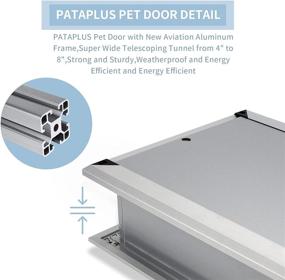 img 1 attached to 🐶 Premium PATAPLUS Dog Door for Wall - Telescoping Tunnel, Durable Aluminum Frame, Magnetic Flaps - Medium Size, Easy Installation, Security Lock, Energy Efficient (Up to 40 lb)