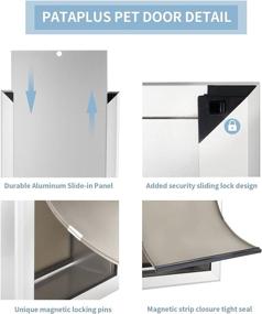 img 2 attached to 🐶 Premium PATAPLUS Dog Door for Wall - Telescoping Tunnel, Durable Aluminum Frame, Magnetic Flaps - Medium Size, Easy Installation, Security Lock, Energy Efficient (Up to 40 lb)