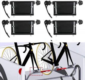 img 4 attached to ALAVENTE Bicycle Quick-Release Alloy Fork Block Mounts Car Rack Carrier Holders For Car Pickup Bed 4 Pcs
