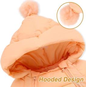 img 3 attached to 🧥 Winter Warm Baby Romper Jumpsuit: Hooded Bunting Jacket for Boys and Girls - Cozy Double Zip Snowsuit Coverall Outerwear