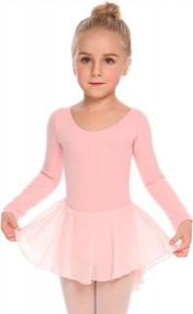 img 3 attached to Arshiner Kids Girls Long Sleeve Leotard Ballet Dance Dress