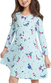 img 4 attached to 🦋 Twirly Butterfly Girls' Clothing - V GRIN Sleeve Dresses