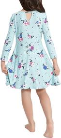 img 2 attached to 🦋 Twirly Butterfly Girls' Clothing - V GRIN Sleeve Dresses