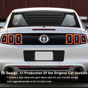 img 2 attached to Улучшите стиль и оттенок вашего Mustang с помощью 3-х жалюзи на задние и боковые окна - матовая черная отделка из АБС-пластика