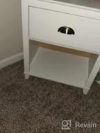 img 1 attached to Yaletown 1-Drawer Tall Nightstand White review by Jeremiah Small