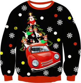 img 2 attached to BFUSTYLE Christmas Sweatshirt Fleece Pullover Boys' Clothing ~ Fashion Hoodies & Sweatshirts