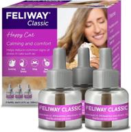 🐱 feliway classic cat calming pheromone refill - 3 pack: 30 day supply, long-lasting effectiveness логотип