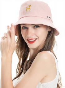 img 3 attached to Embroidered Bucket Hat For Men, Women, And Teens - Fashionable Summer Fisherman Cap By ZLYC