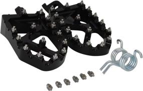 img 2 attached to JFG RACING CNC Widened Dirt Bike Foot Pegs Foot Pedals Rests for CR125/250 2002-2007, CRF150R 2007-2022, CRF250R 2004-2022, CRF250X 2004-2017, CRF450R 2002-2022, CRF450RX 2017-2022, CRF450X 2005-2022 (Black)