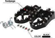 jfg racing cnc widened dirt bike foot pegs foot pedals rests for cr125/250 2002-2007, crf150r 2007-2022, crf250r 2004-2022, crf250x 2004-2017, crf450r 2002-2022, crf450rx 2017-2022, crf450x 2005-2022 (black) логотип