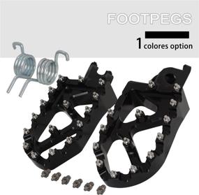 img 1 attached to JFG RACING CNC Widened Dirt Bike Foot Pegs Foot Pedals Rests for CR125/250 2002-2007, CRF150R 2007-2022, CRF250R 2004-2022, CRF250X 2004-2017, CRF450R 2002-2022, CRF450RX 2017-2022, CRF450X 2005-2022 (Black)