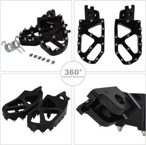 img 3 attached to JFG RACING CNC Widened Dirt Bike Foot Pegs Foot Pedals Rests for CR125/250 2002-2007, CRF150R 2007-2022, CRF250R 2004-2022, CRF250X 2004-2017, CRF450R 2002-2022, CRF450RX 2017-2022, CRF450X 2005-2022 (Black)