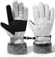 stay warm and cozy on the slopes with accsa women's 3m thinsulate winter ski gloves - waterproof, windproof, anti-slip, and stylish! logo