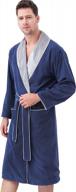 мужской халат из плюшевой микрофибры - роскошный спа-халат с теплой подкладкой, длина до колен - халат высшего качества в гостиничном стиле для мужчин логотип