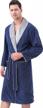 plush microfiber men's robe - luxury spa bathrobe with warm lining, knee-length - top-quality hotel-style robe for men logo