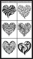 armour etch stencil fancy hearts logo