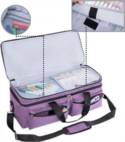 img 1 attached to 👜 KGMCARE Double-Layer Travel Tote Bag for Cricut Explore Air and Maker - Purple